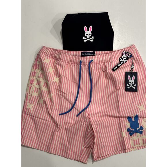 PSYCHO BUNNY Swims Trunk Shorts Begonia Pink Medium